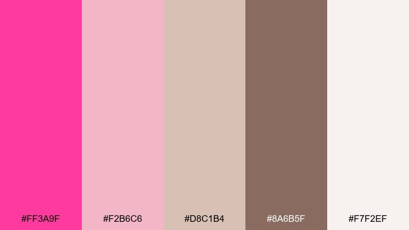 pink sandstone color palette with hex codes
