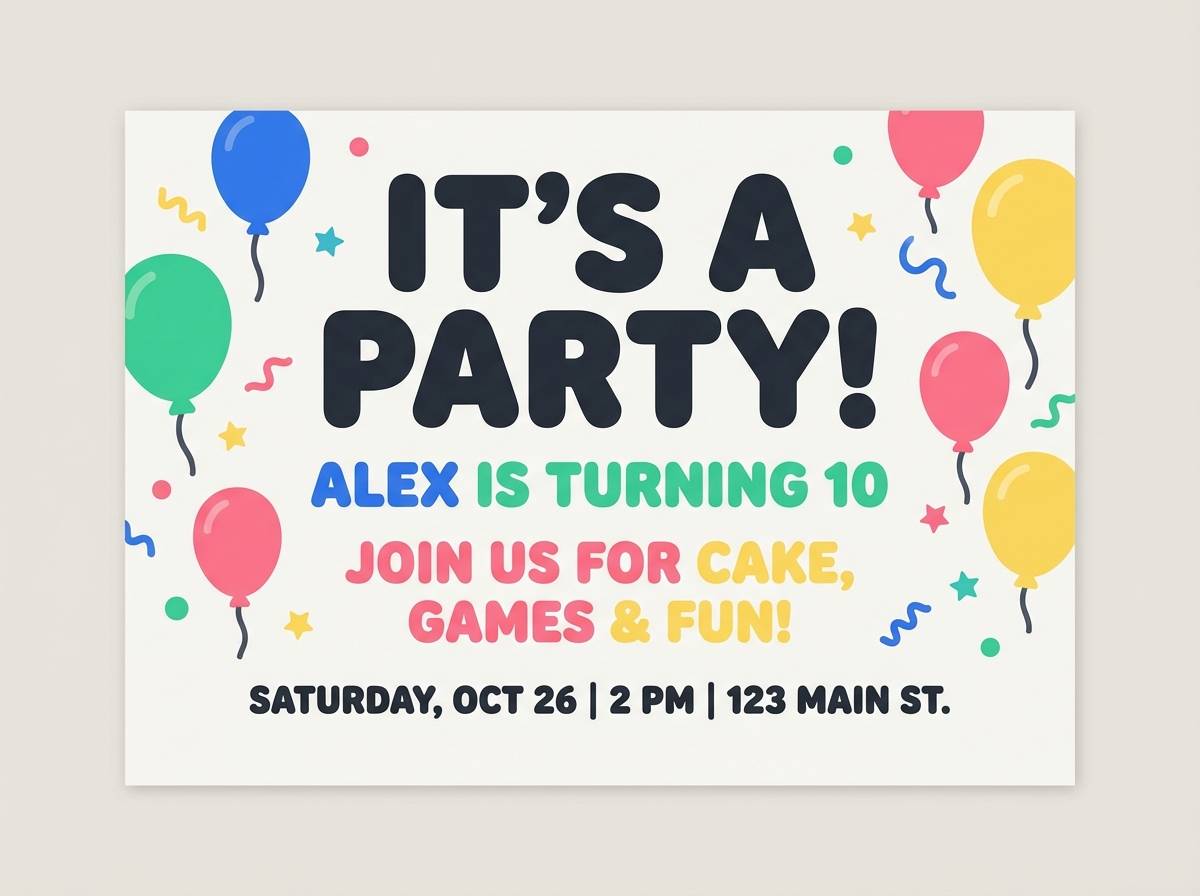 birthday invitation design