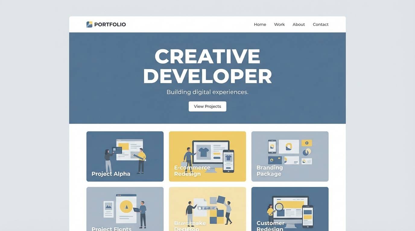 portfolio website ui