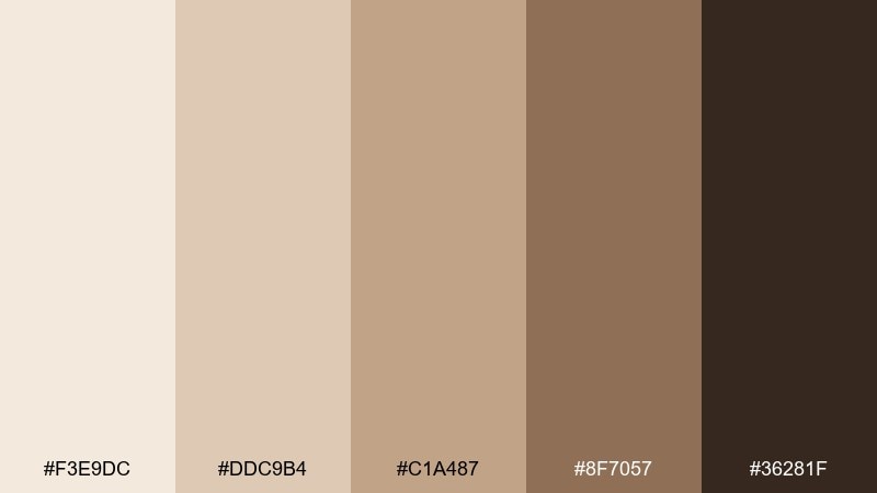 prairie dust color palette with hex codes
