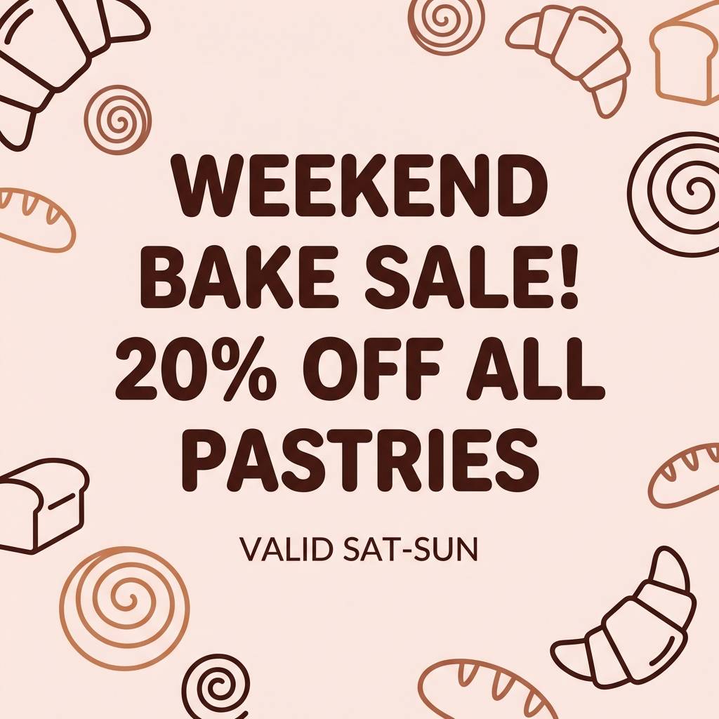 bakery promo social post