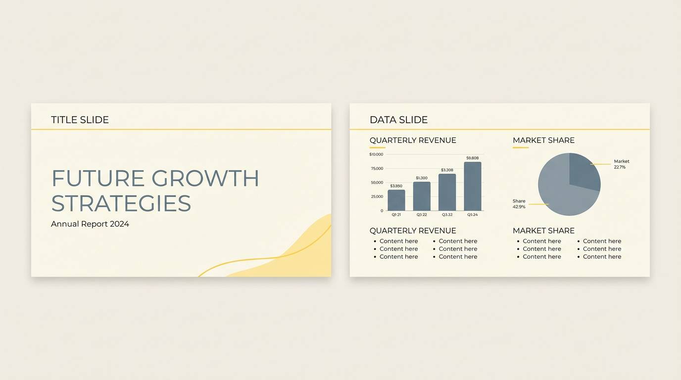 presentation theme yellow metrics