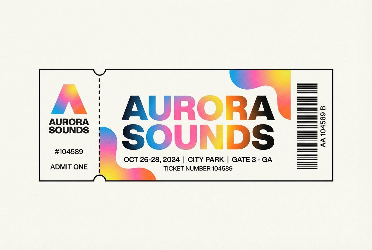 festival ticket design