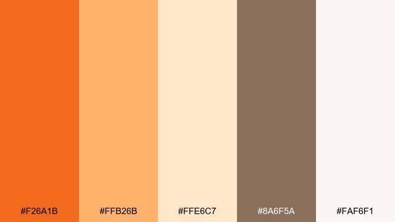 pumpkin spice neutral color palette with hex codes
