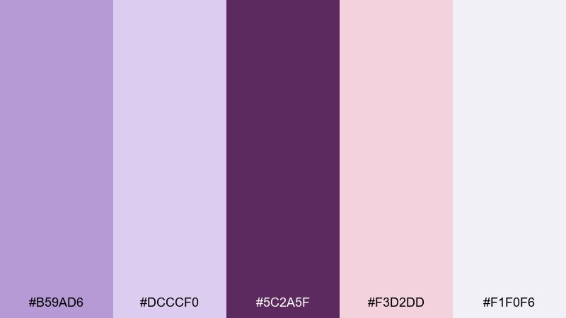 purple plum accent color palette with hex codes