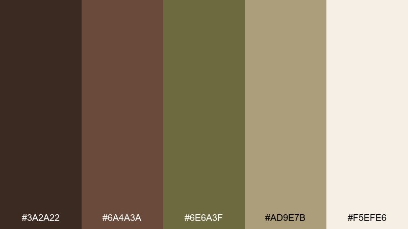 quiet hearth color palette with hex codes