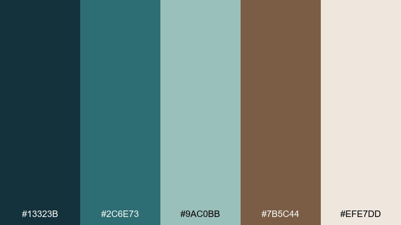 quiet library color palette with hex codes