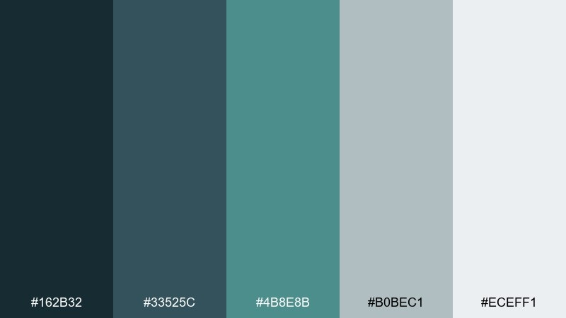 rainy boardwalk color palette with hex codes