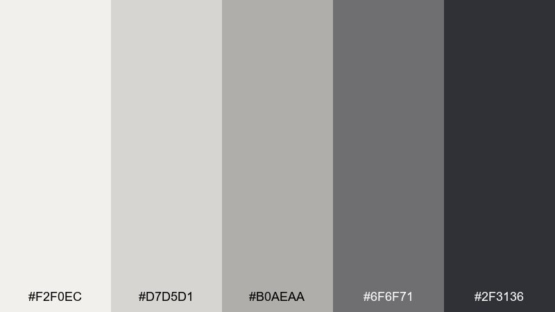 rainy day minimal color palette with hex codes