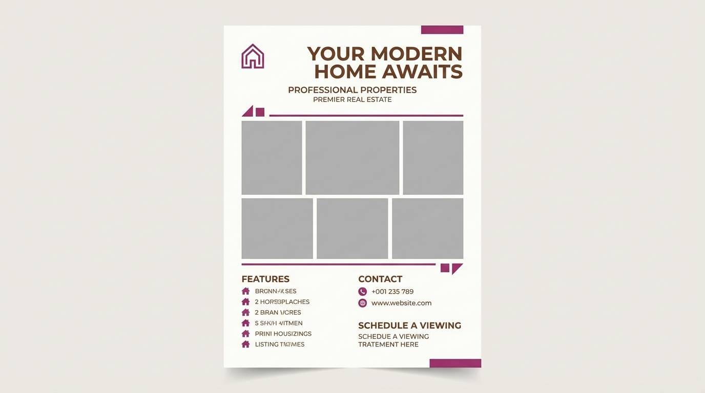 real estate flyer layout