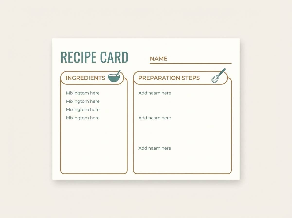 recipe card template