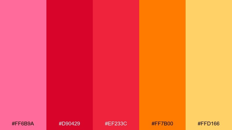 retro aperitif color palette with hex codes