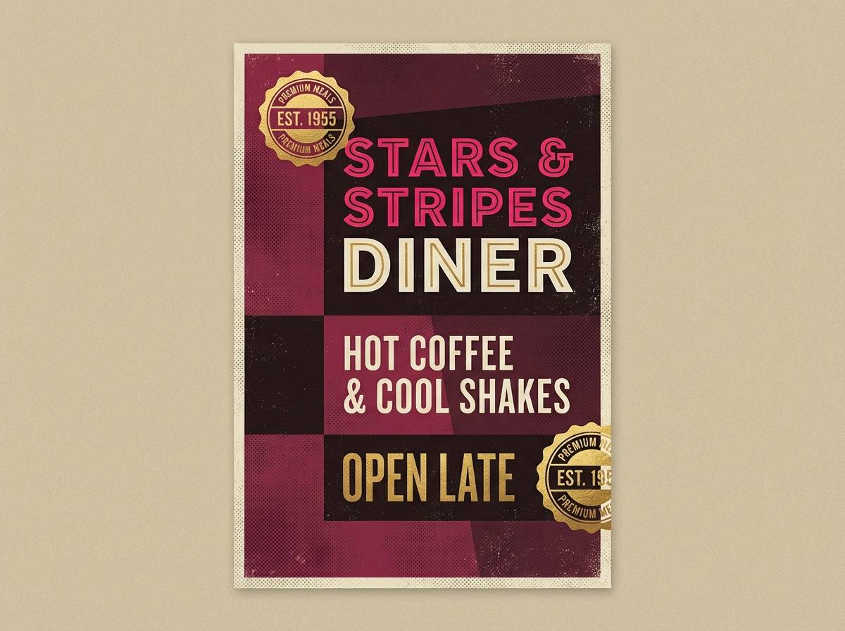retro diner poster
