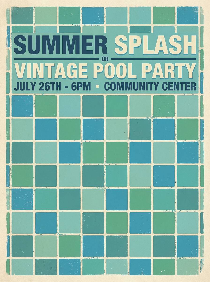 retro summer flyer