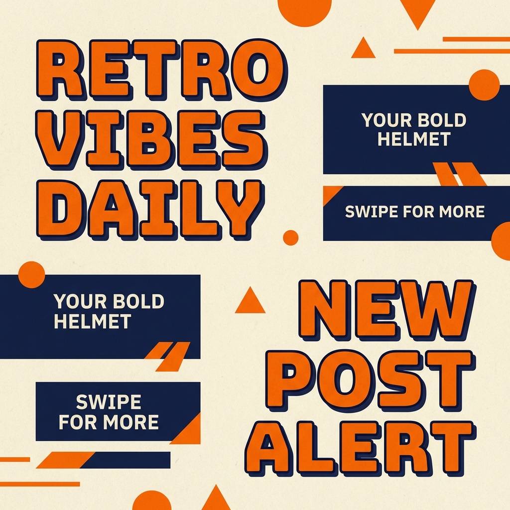 retro social post template