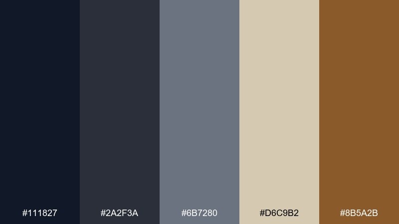 rodeo midnight color palette with hex codes