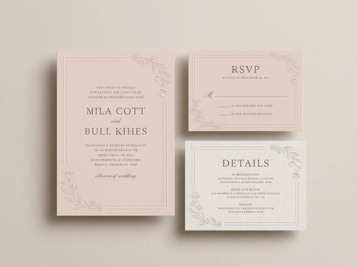romantic invitation flat design