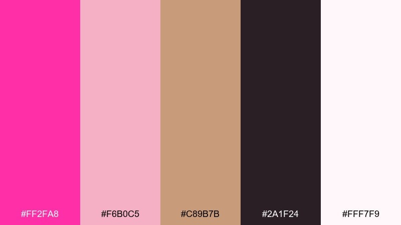 rose gold luxe color palette with hex codes