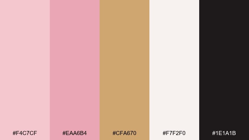 rose gold minimal color palette with hex codes