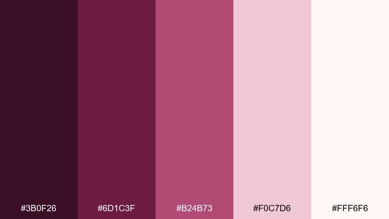 rose jam social posts color palette with hex codes