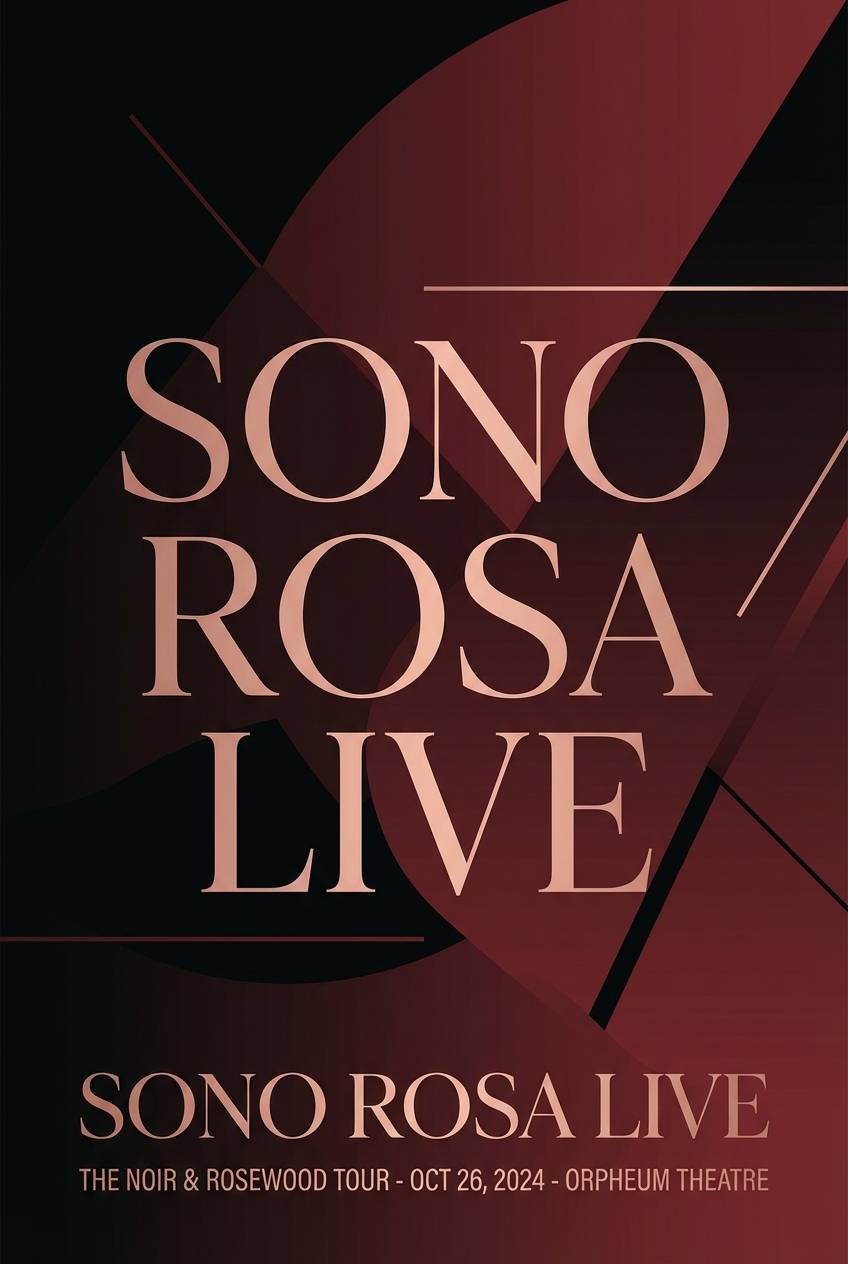 moody music poster typography