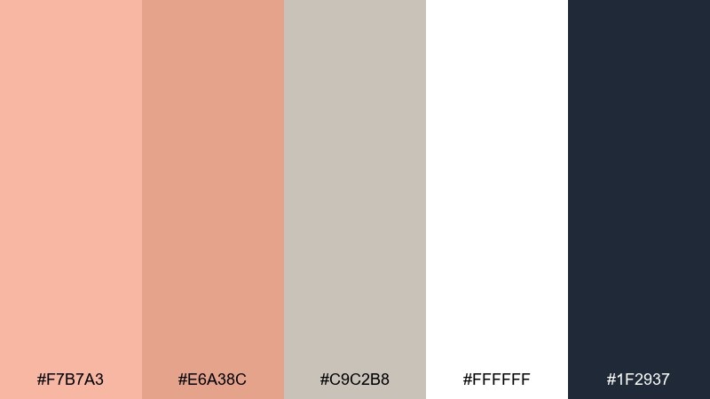 rosy sandstone color palette with hex codes
