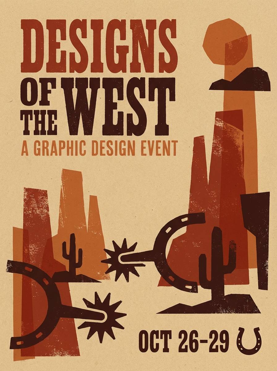 rust western event poster