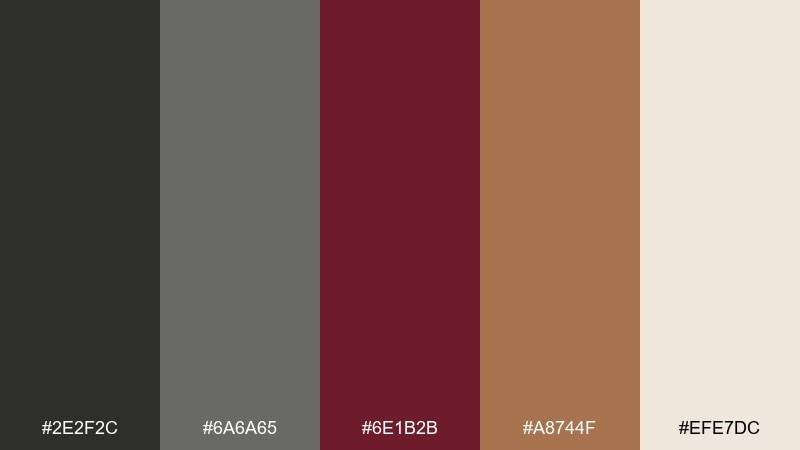 rustic cellar color palette with hex codes