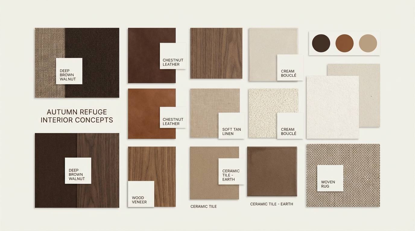 rustic interior moodboard layout