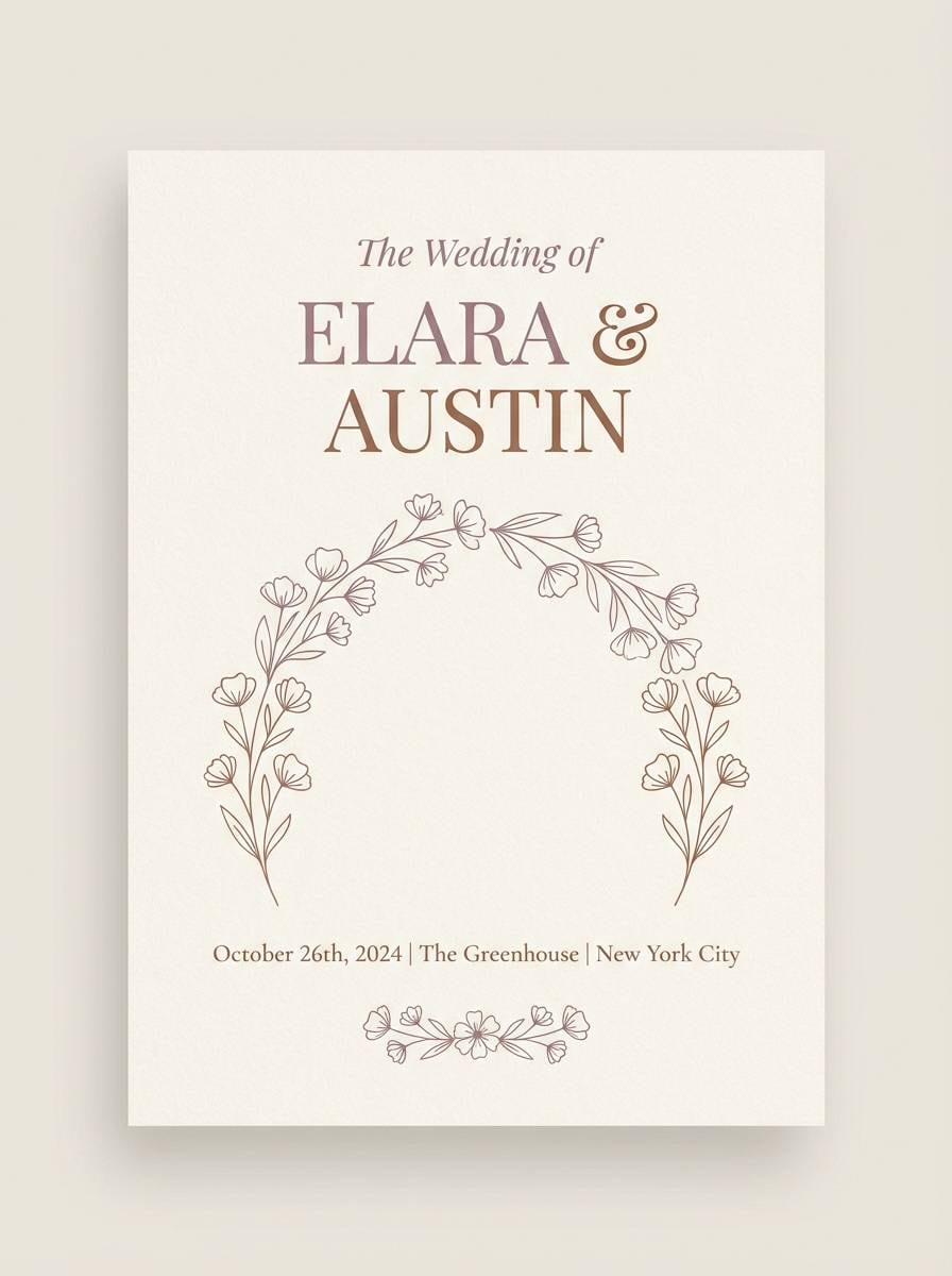 rustic wedding invitation