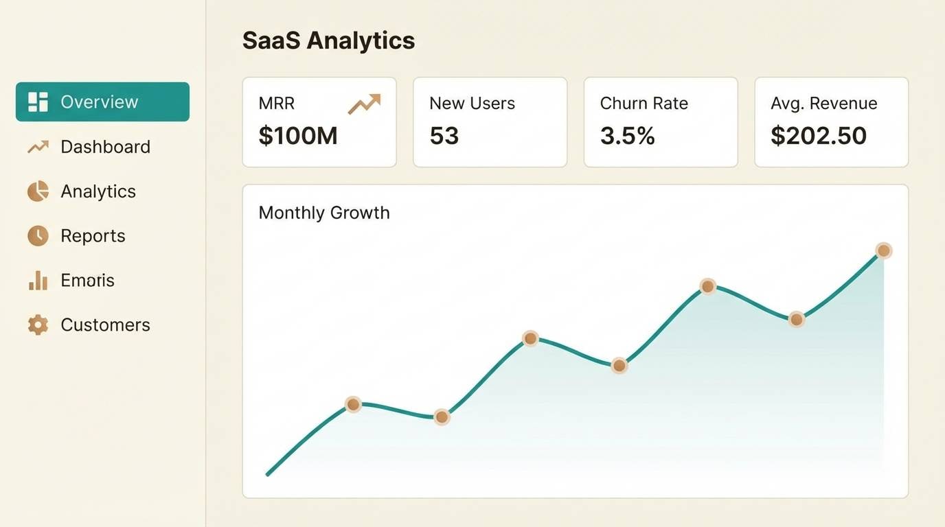 saas dashboard analytics