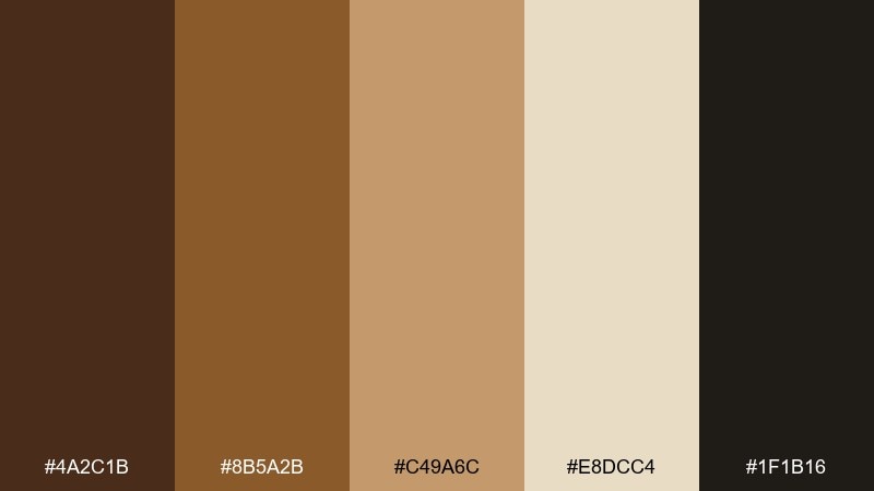 saddle leather color palette with hex codes