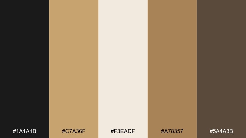 safari minimal color palette with hex codes