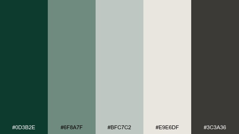 sage and stone color palette with hex codes