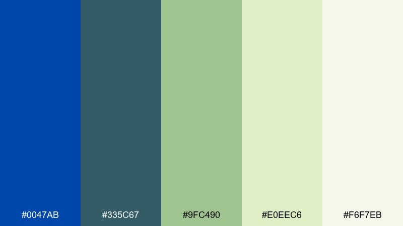 sage blueprint color palette with hex codes