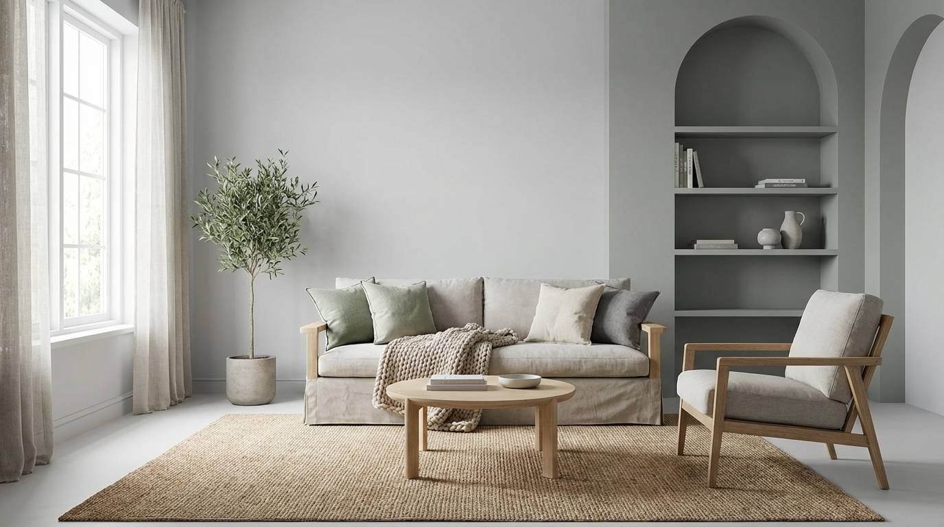 sage gray living room