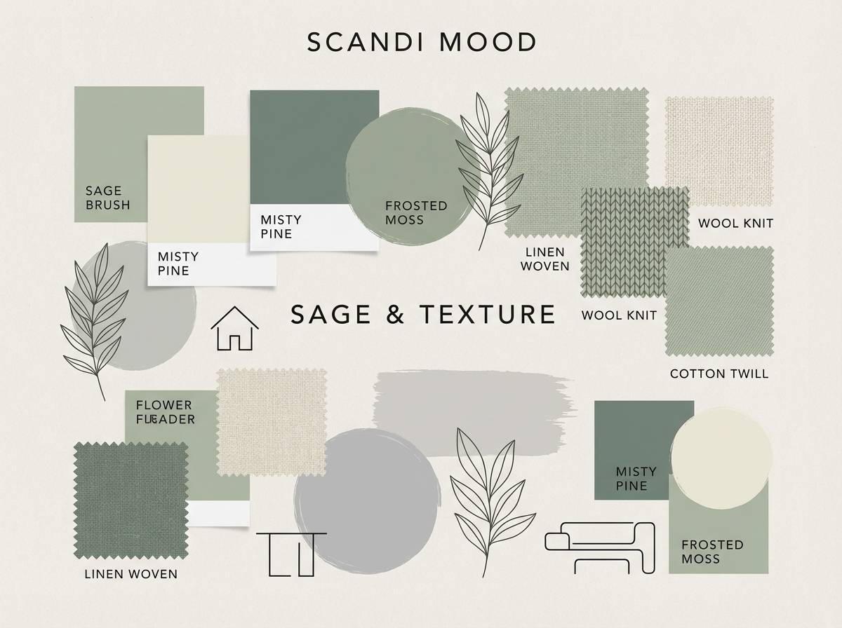 sage interior moodboard