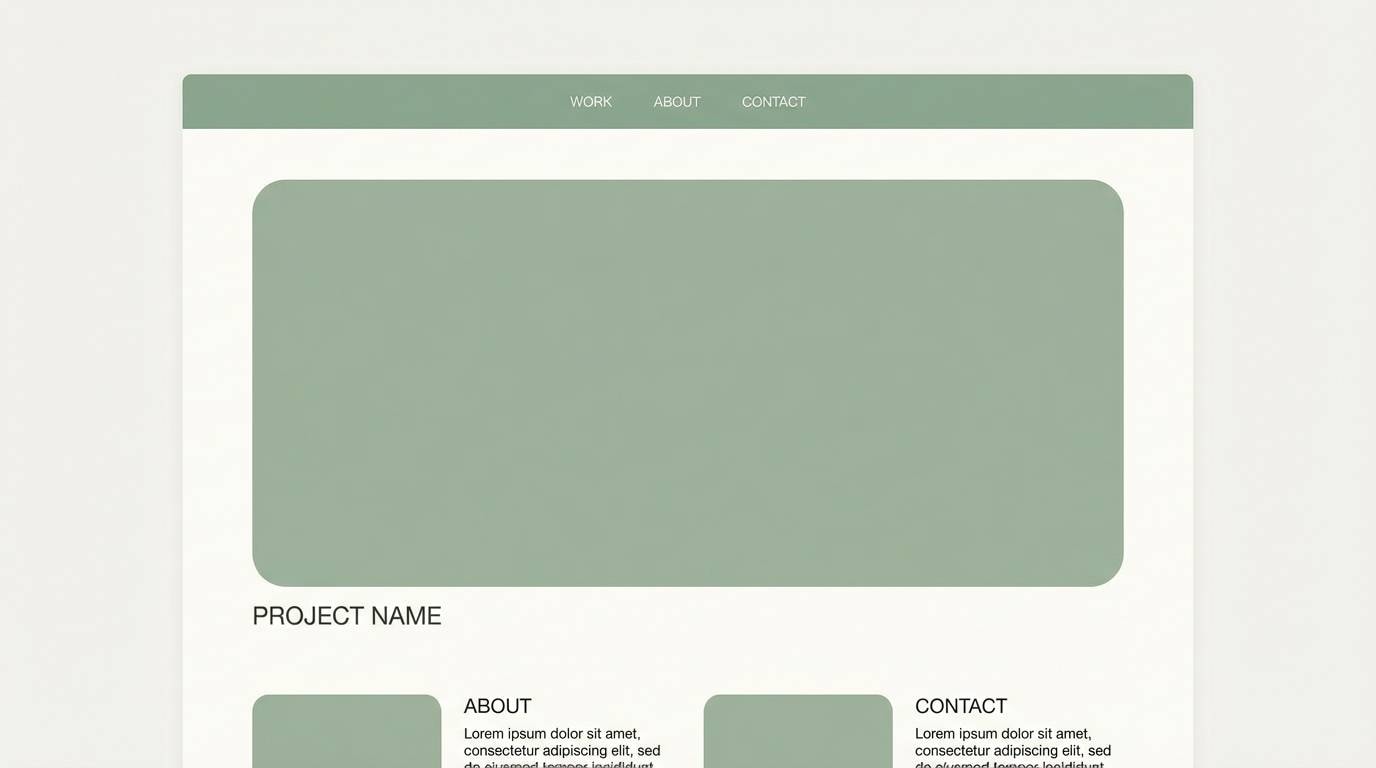 sage portfolio web layout