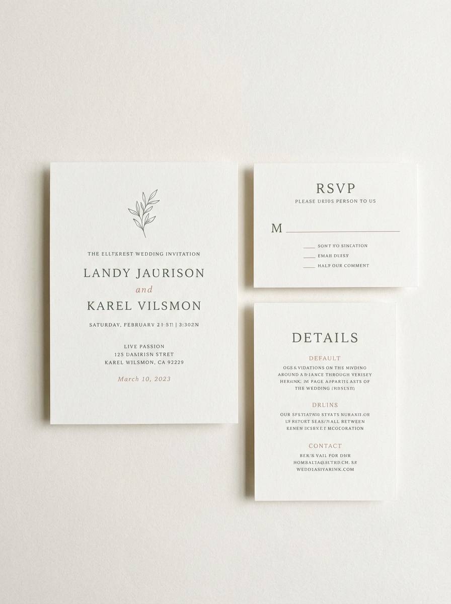 sage wedding invitation design