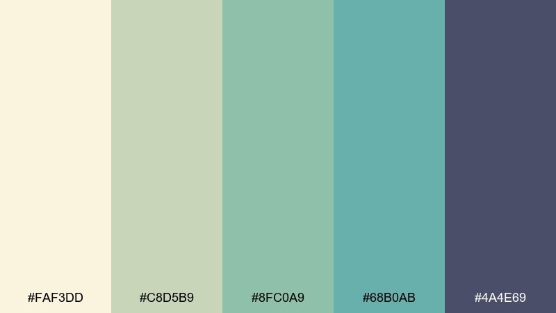 sandbar neutrals color palette with hex codes