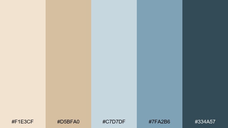 sandstone bay color palette with hex codes
