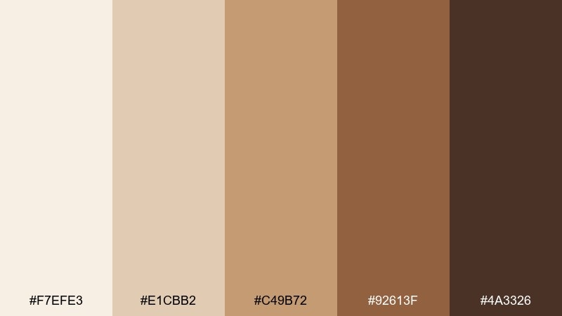 sandstone mocha color palette with hex codes