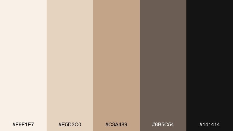 sandstone type color palette with hex codes