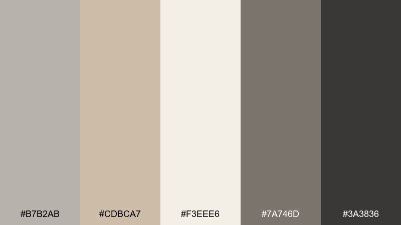 sandstorm grey color palette with hex codes