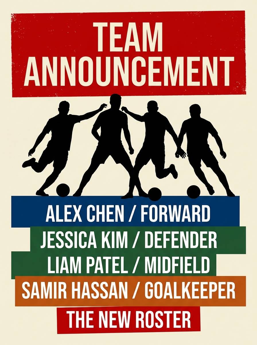 sports announcement poster