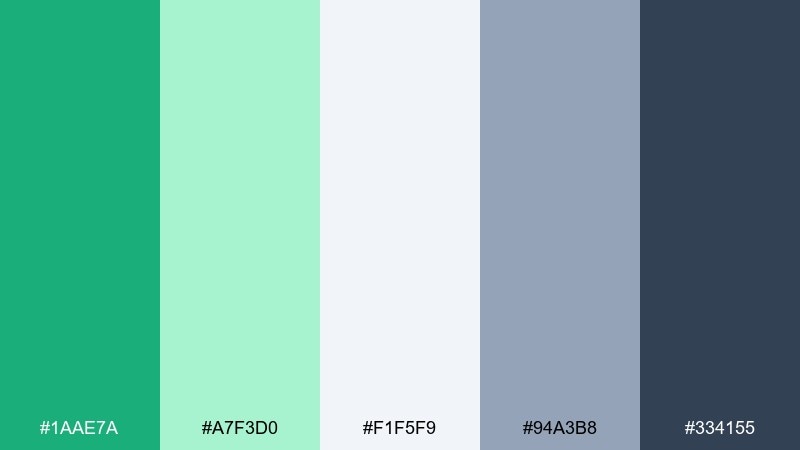 sea glass neutrals color palette with hex codes