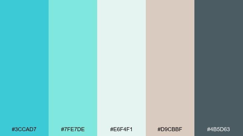 sea glass neutrals color palette with hex codes