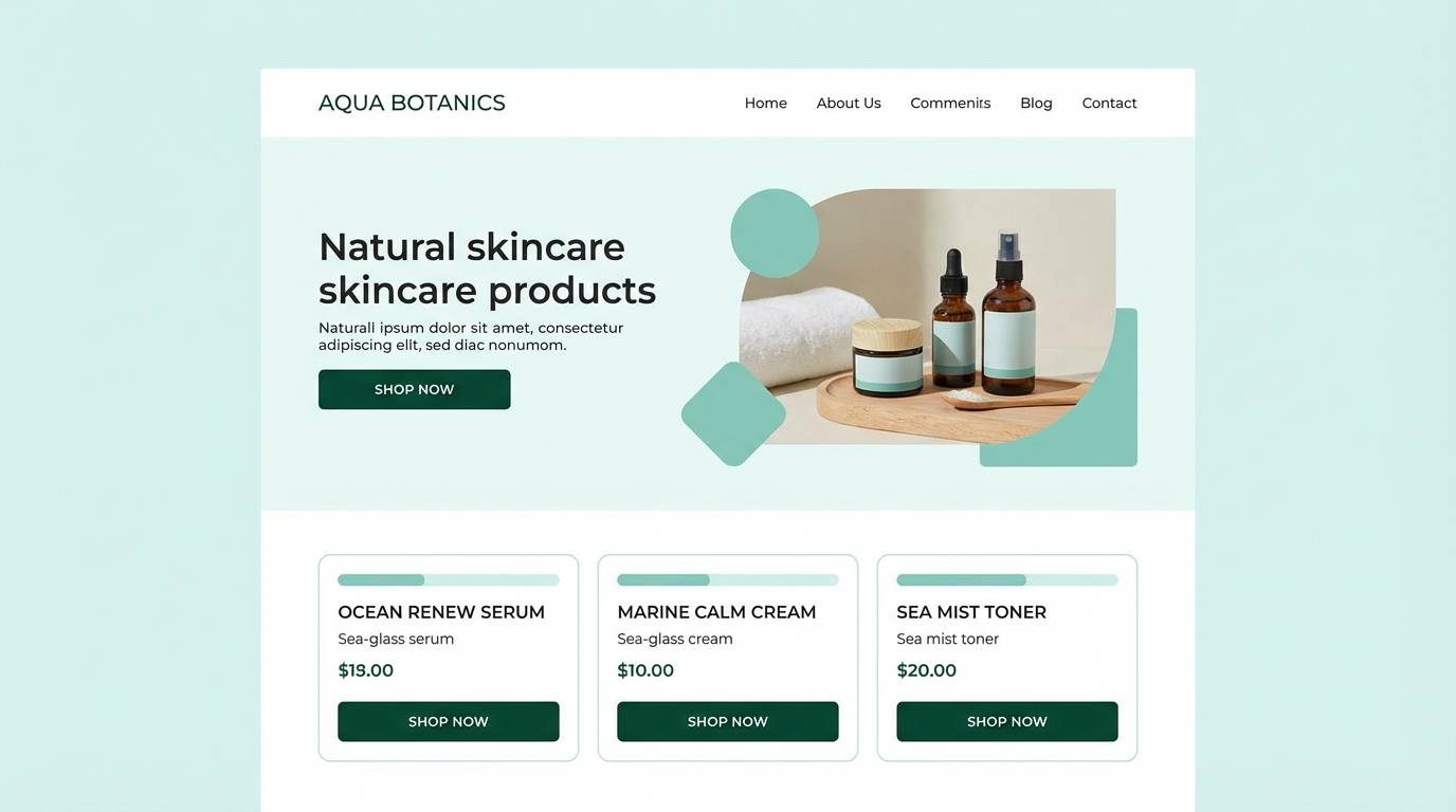 fresh green skincare ui