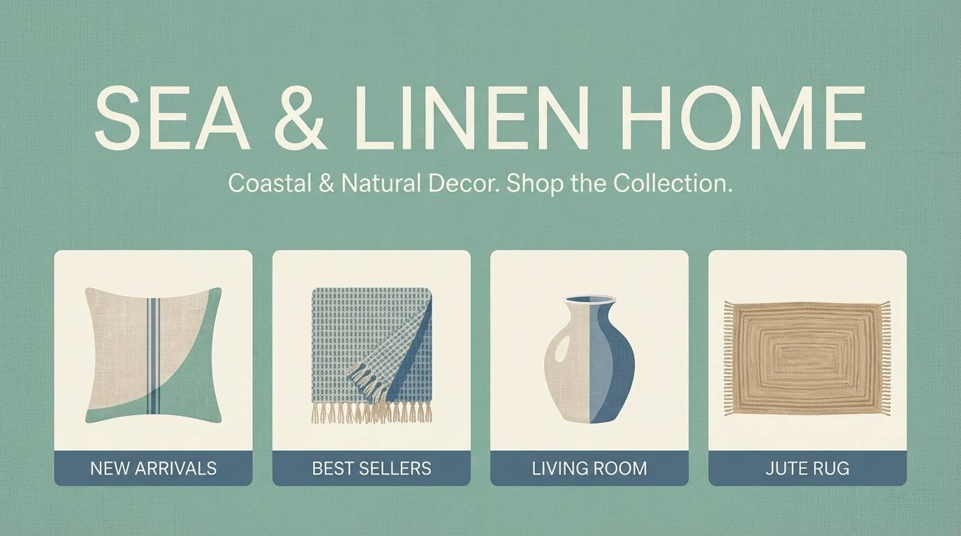 seafoam home decor banner