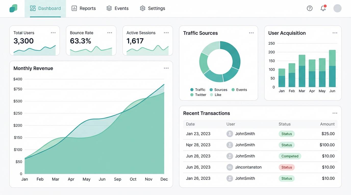 seafoam ui dashboard